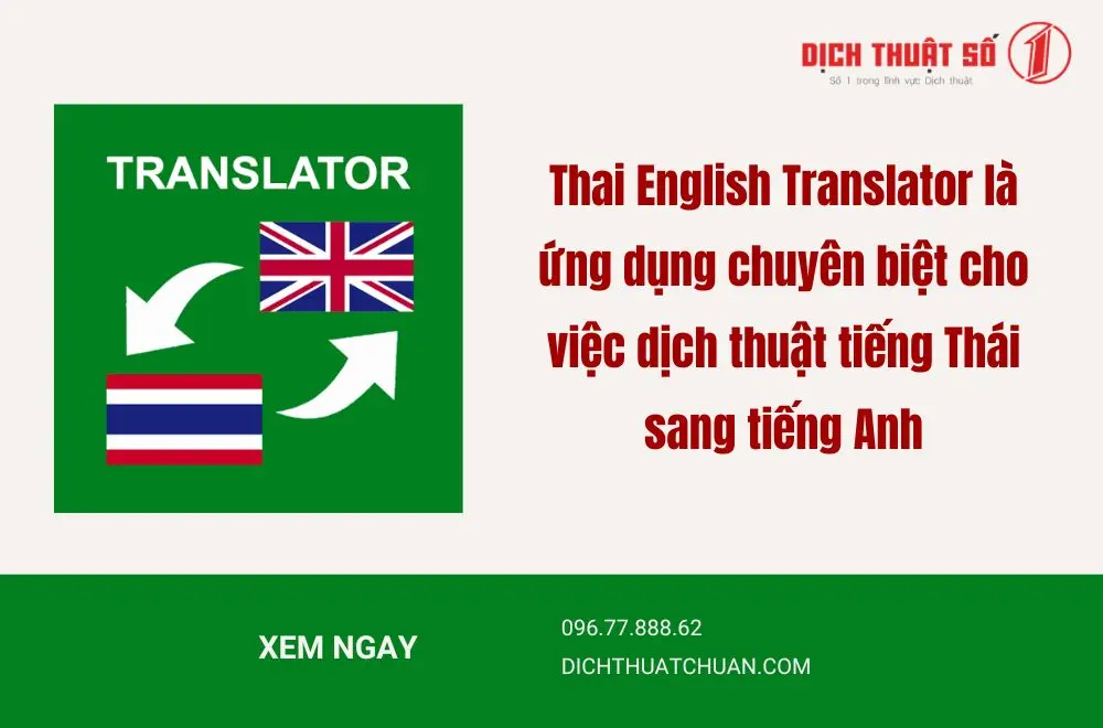 Dịch tiếng Thái sang tiếng Anh