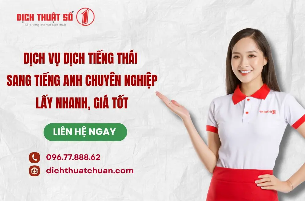 Dịch tiếng Thái sang tiếng Anh